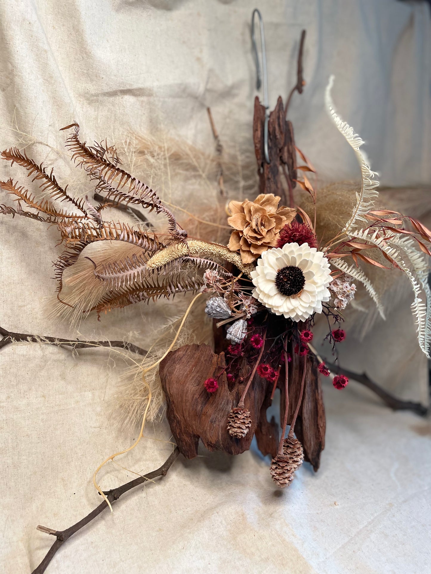 Hanging Flawer Wooden Ornament