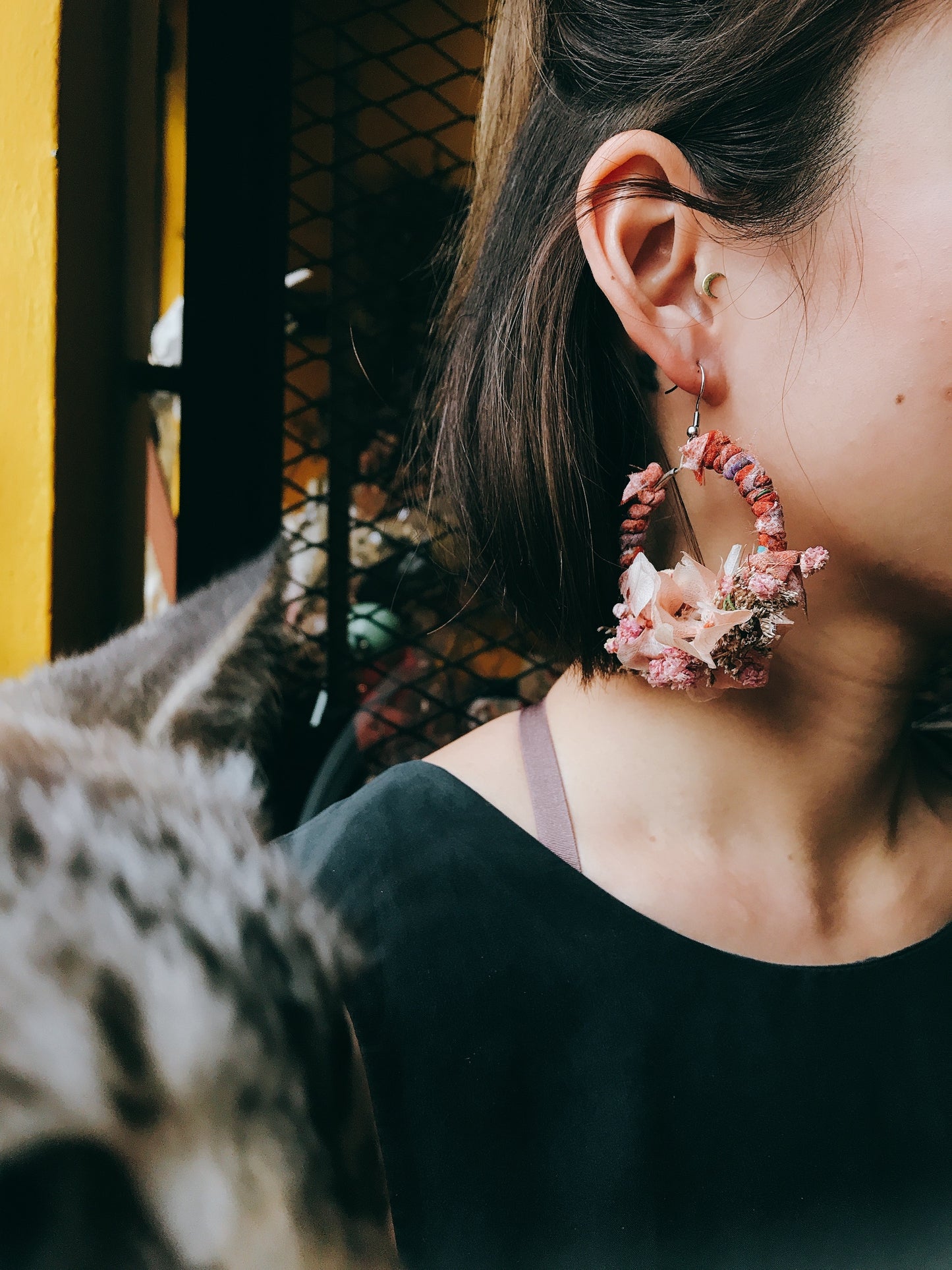 Design Dried Flawer Earring