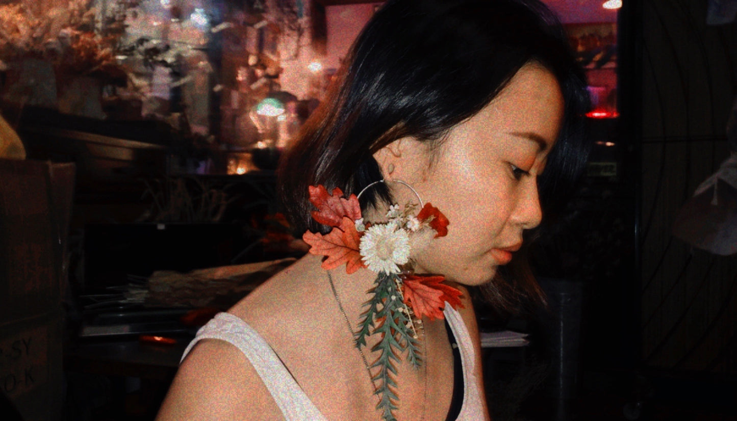 Design Dried Flawer Earring