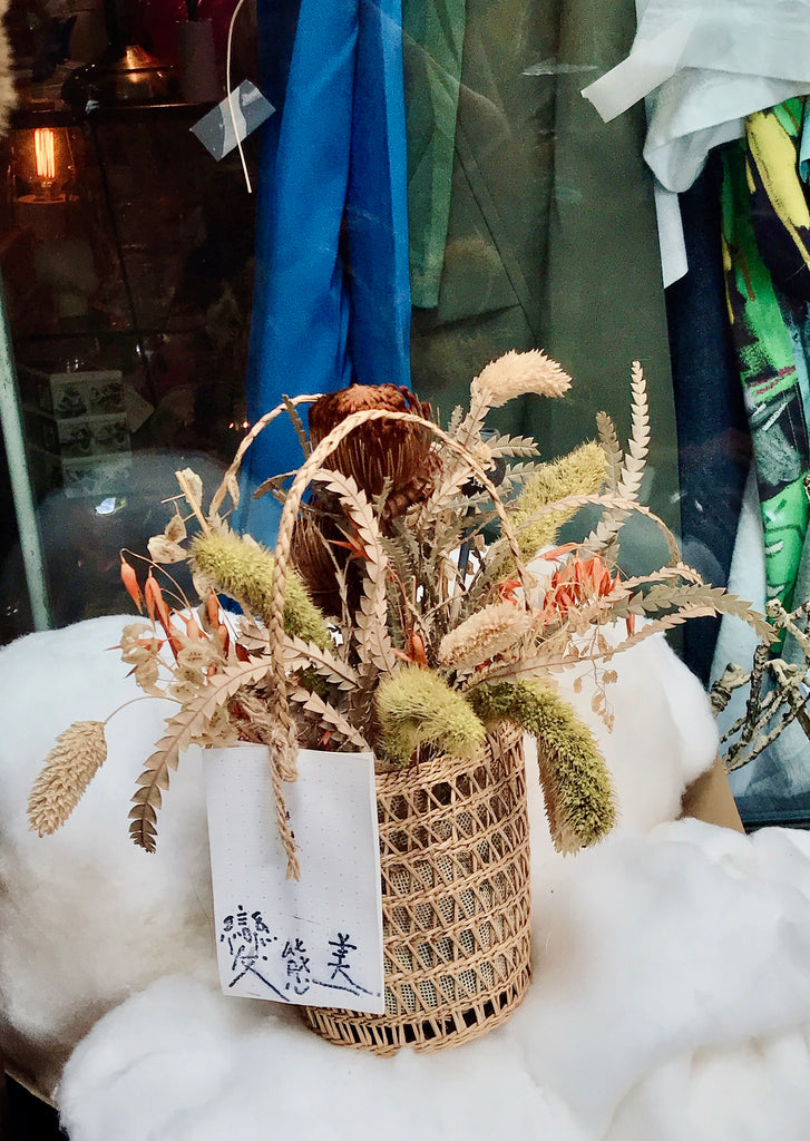Round Flawer Basket (Cream)